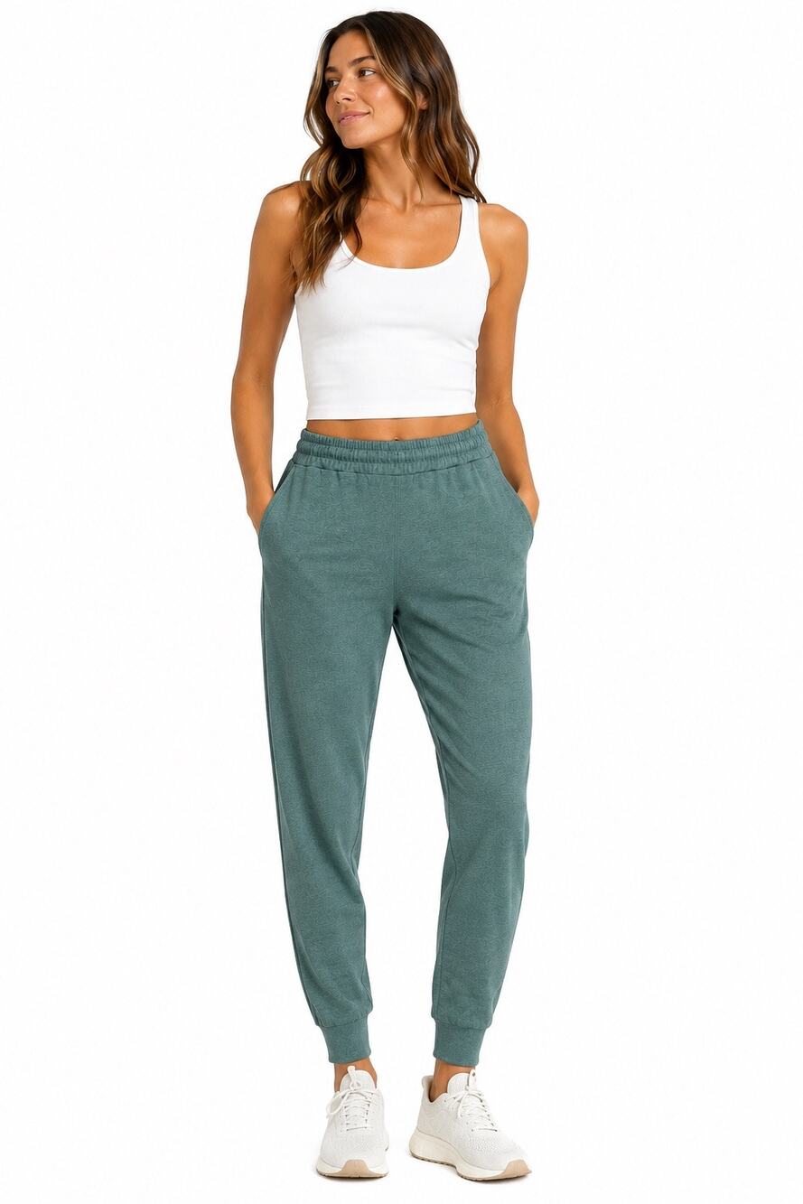 Vuori Womenβs Performance Jogger Pants Green Heather Size Medium